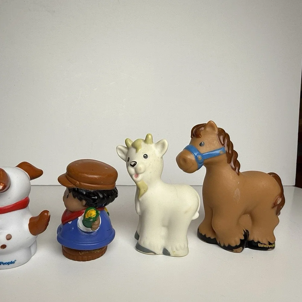 Fisher Price Little People Figure Toy Farmer Boy Dog Horse‎ Goat Corn 6